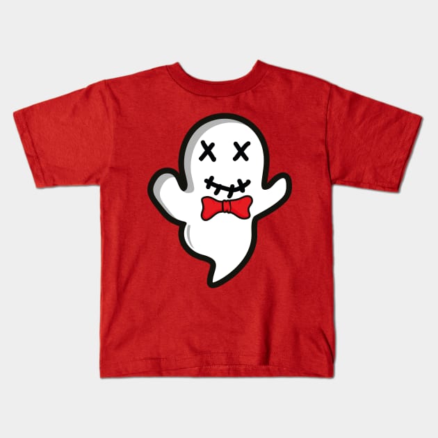 Boo Halloween With Ghost Kids T-Shirt by KMLdesign